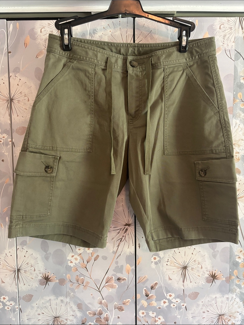 L.L. Bean Olive Utility Cargo Shorts